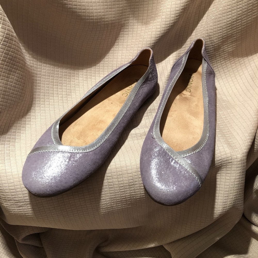 vionic  purple leather flats, Modell Caroll ,9